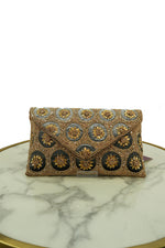 Handcrafted Floral Embellished Clutch Bag