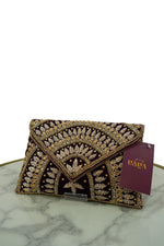 Royal Maroon Hand-Embroidered Clutch