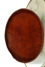 Handcrafted Leather Tote Bag with Mirrorwork