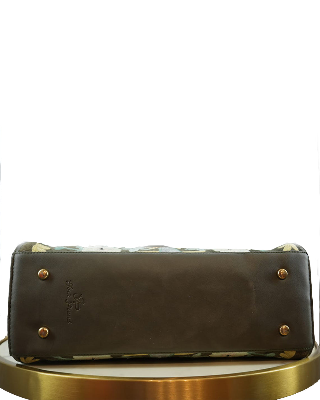 Kashmiri Handbag (Olive Green & Red)