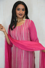 Vertical Striped Kurta Set