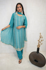 Vertical Striped Kurta Set
