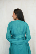 Handcrafted Embroidered Kurta Set (Orange & Pink)