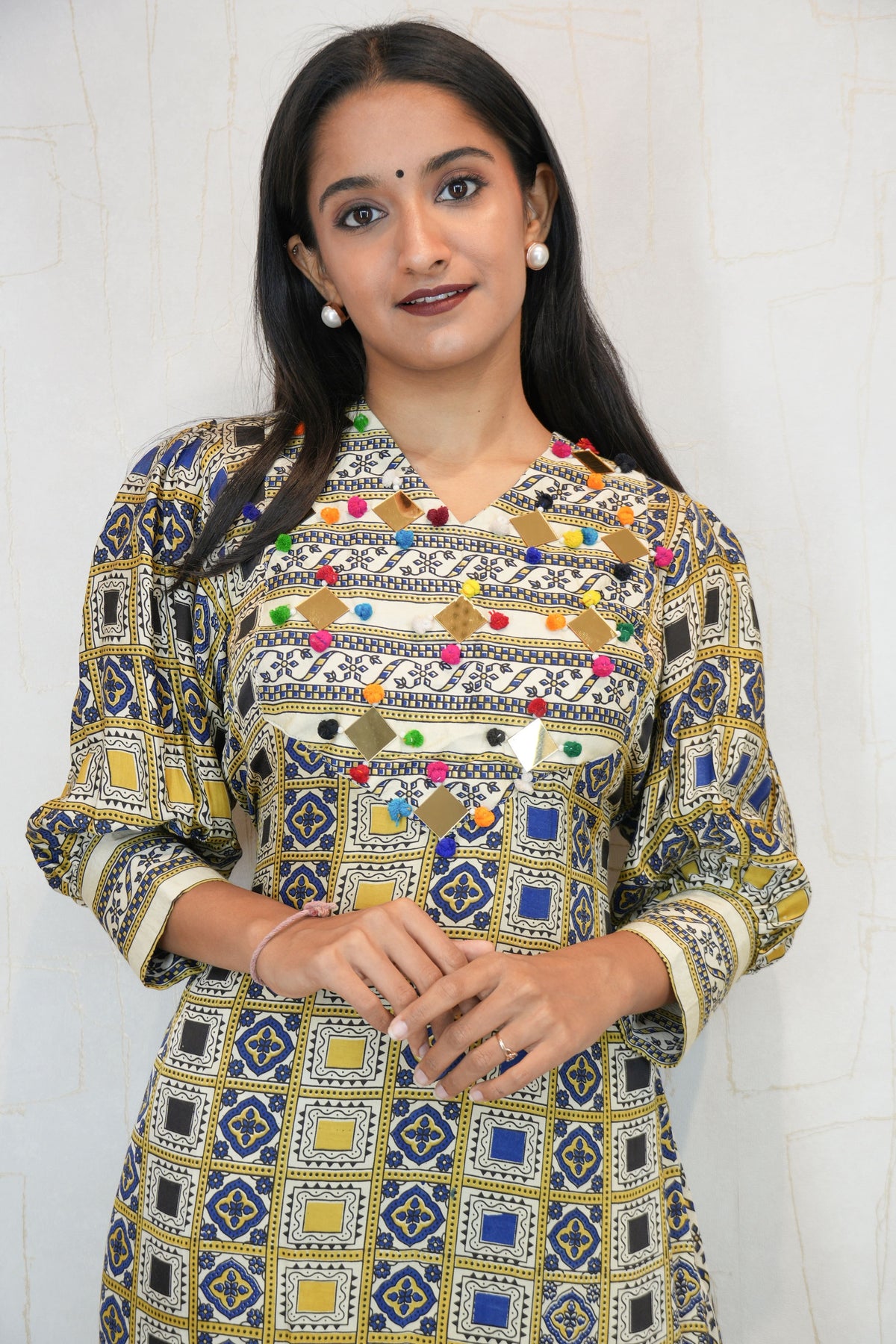 Royal Mosaic Embellished Kurti Set