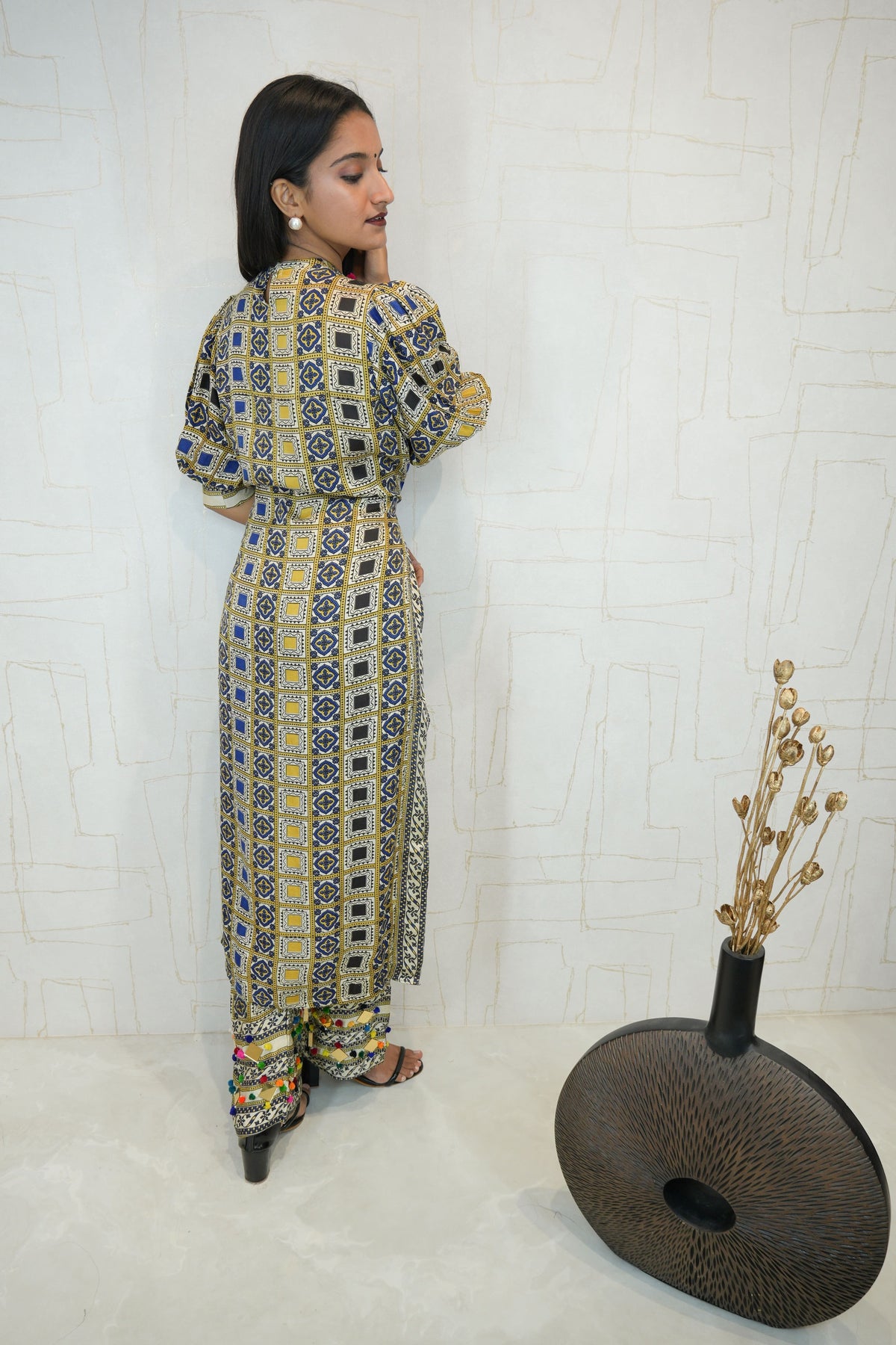Royal Mosaic Embellished Kurti Set