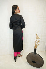 Handmade Kutchhi Embroidered Black Kurti