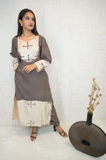 Handcrafted Mirror Work Kurti with Plazzo Set