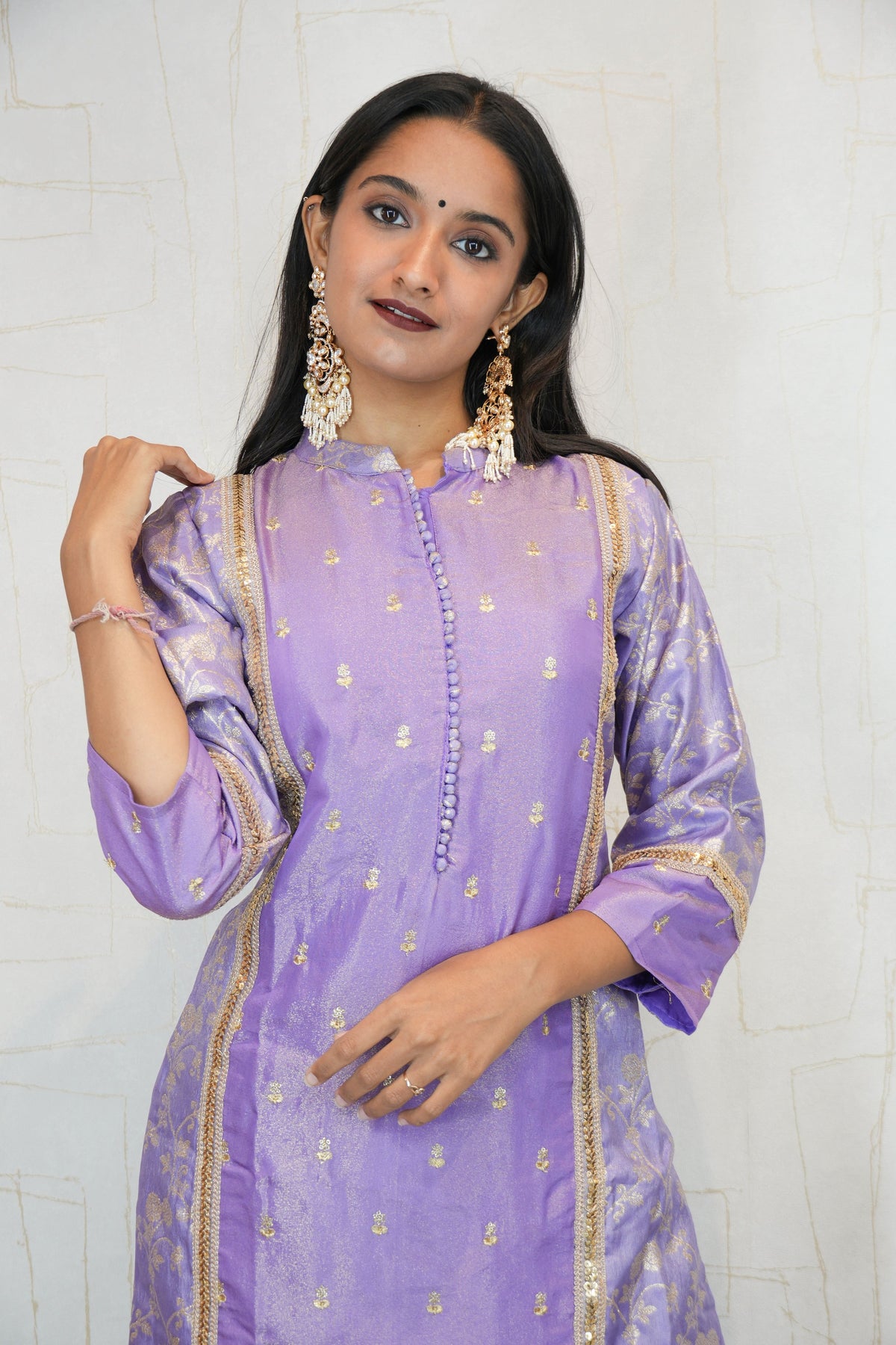 Royal Lavender Luxury Kurti Set