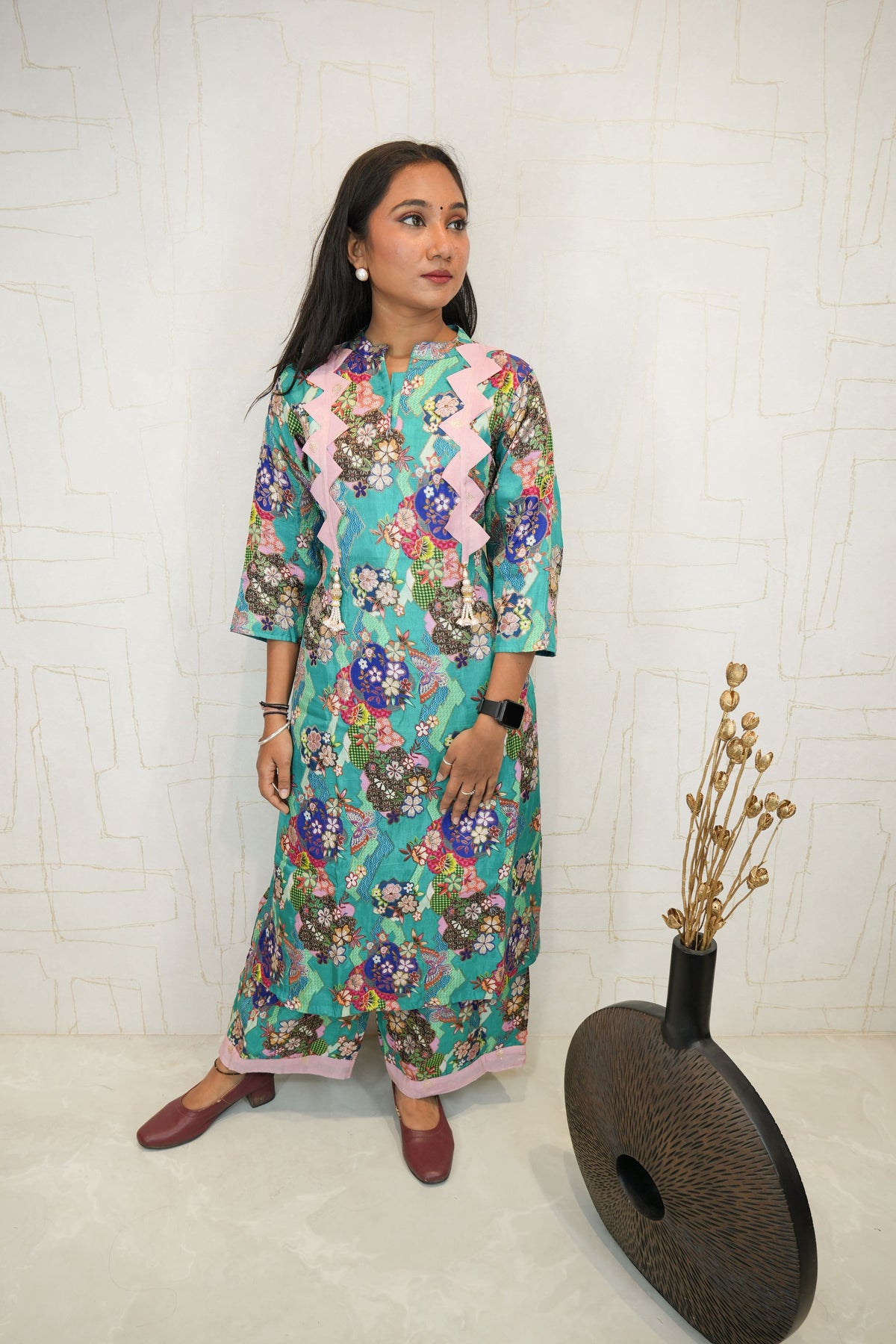 Royal Bloom Luxe Kurti Set