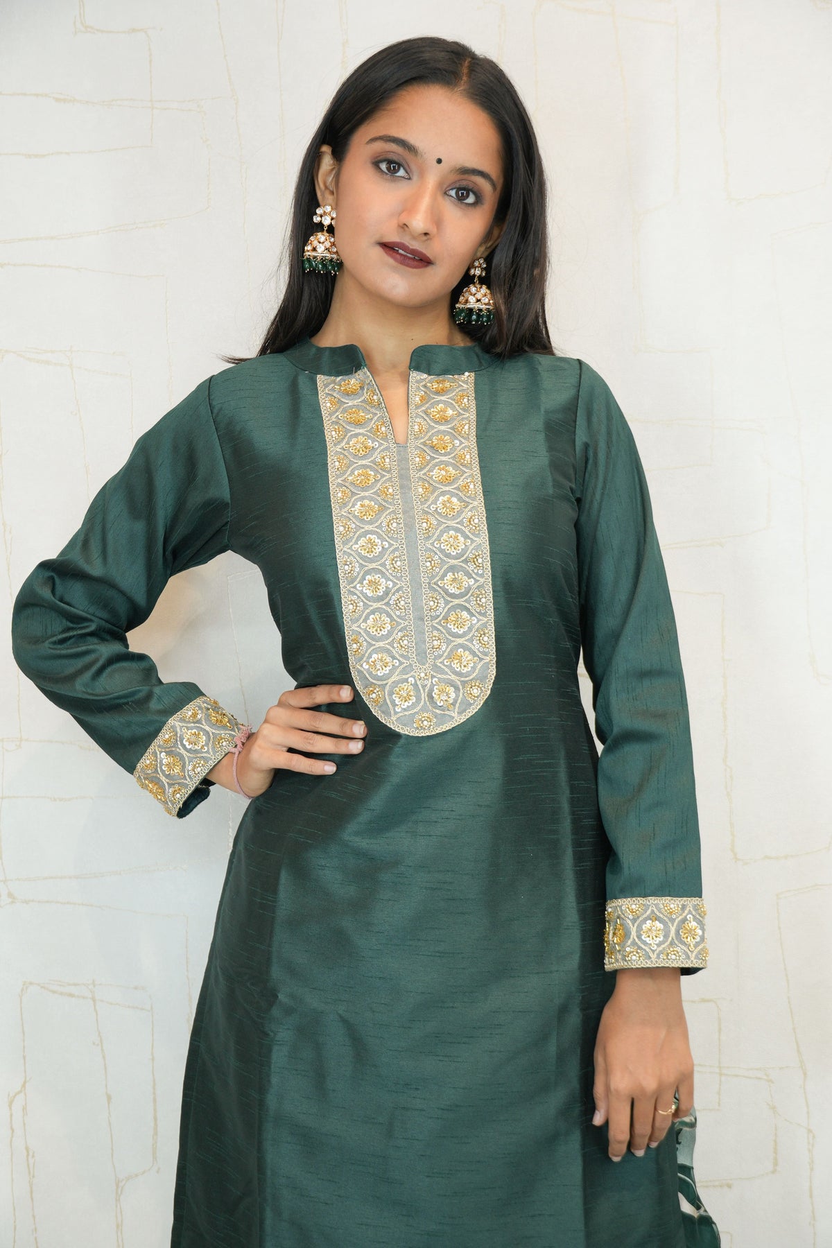 Emerald Grace Luxury Kurti Set