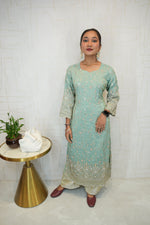Regal Mint Embroidered Kurti