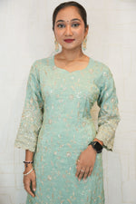 Regal Mint Embroidered Kurti