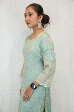 Regal Mint Embroidered Kurti