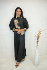 Embroidered Ready Dress (Black)