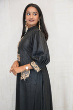 Embroidered Ready Dress (Black)