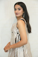 Embroidered Top with Short Kurta and Palazzo Set