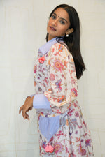 Women Floral Print Pure Cotton A-line Kurta(Multicolor)