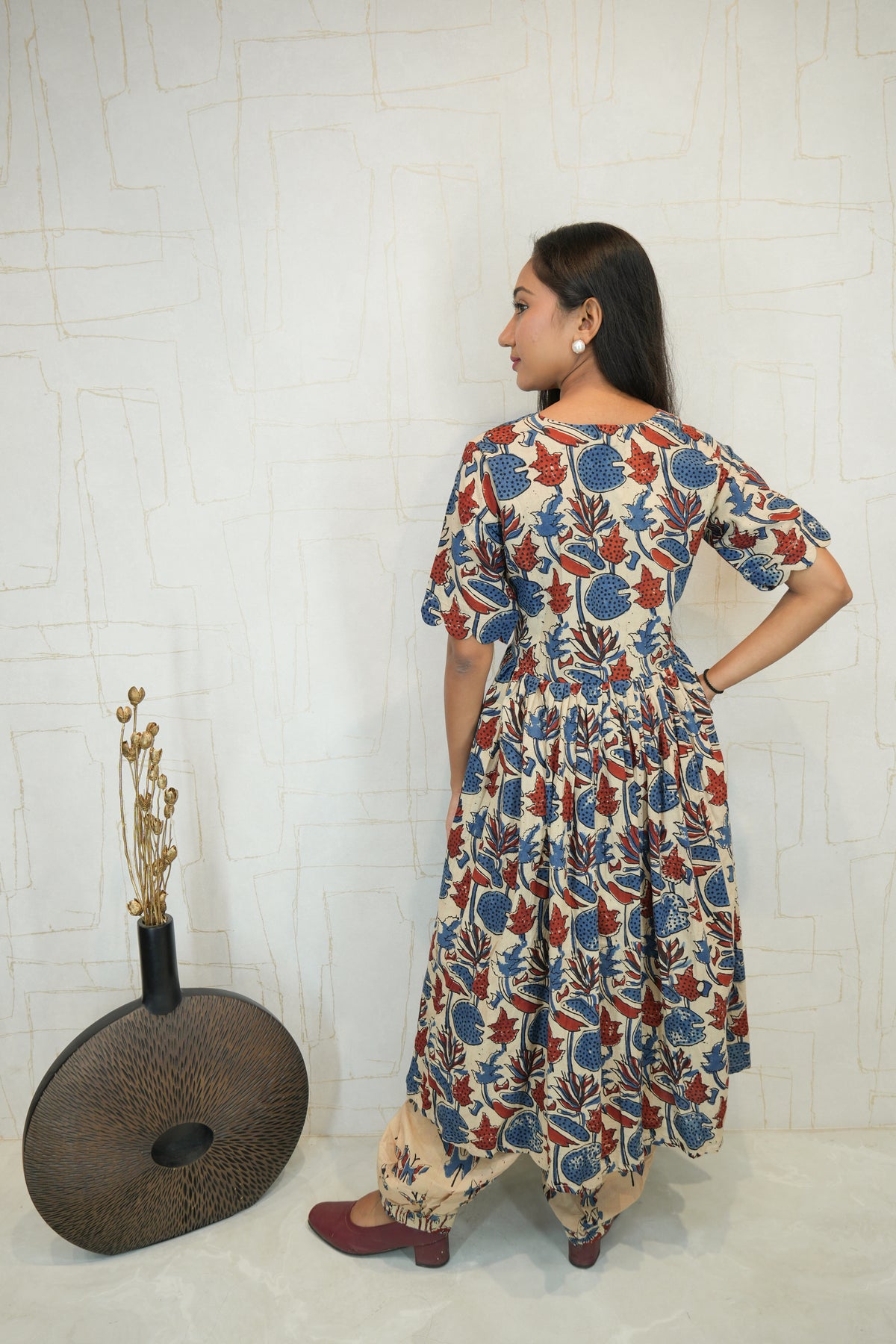 Floral Printed Kurta with Palazzo Set