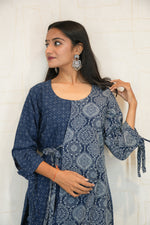 Blue Printed Kurta with Pant Set