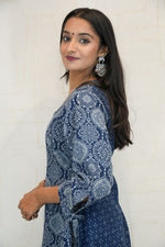 Blue Printed Kurta with Pant Set