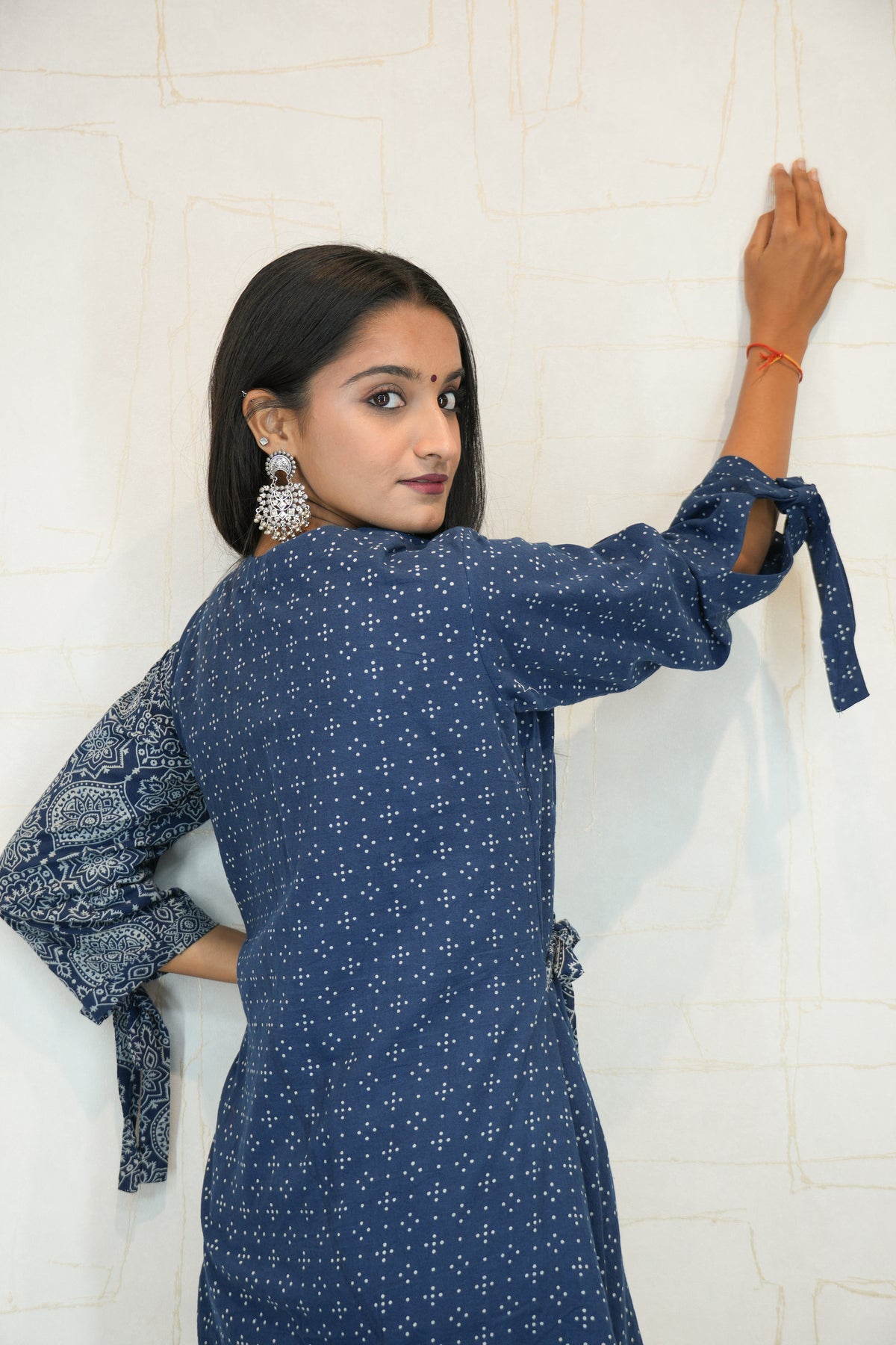 Blue Printed Kurta with Pant Set