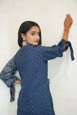 Blue Printed Kurta with Pant Set