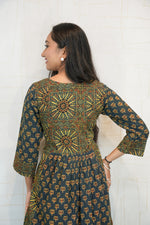 Black Ajrakh Printed Cotton Kurta Set