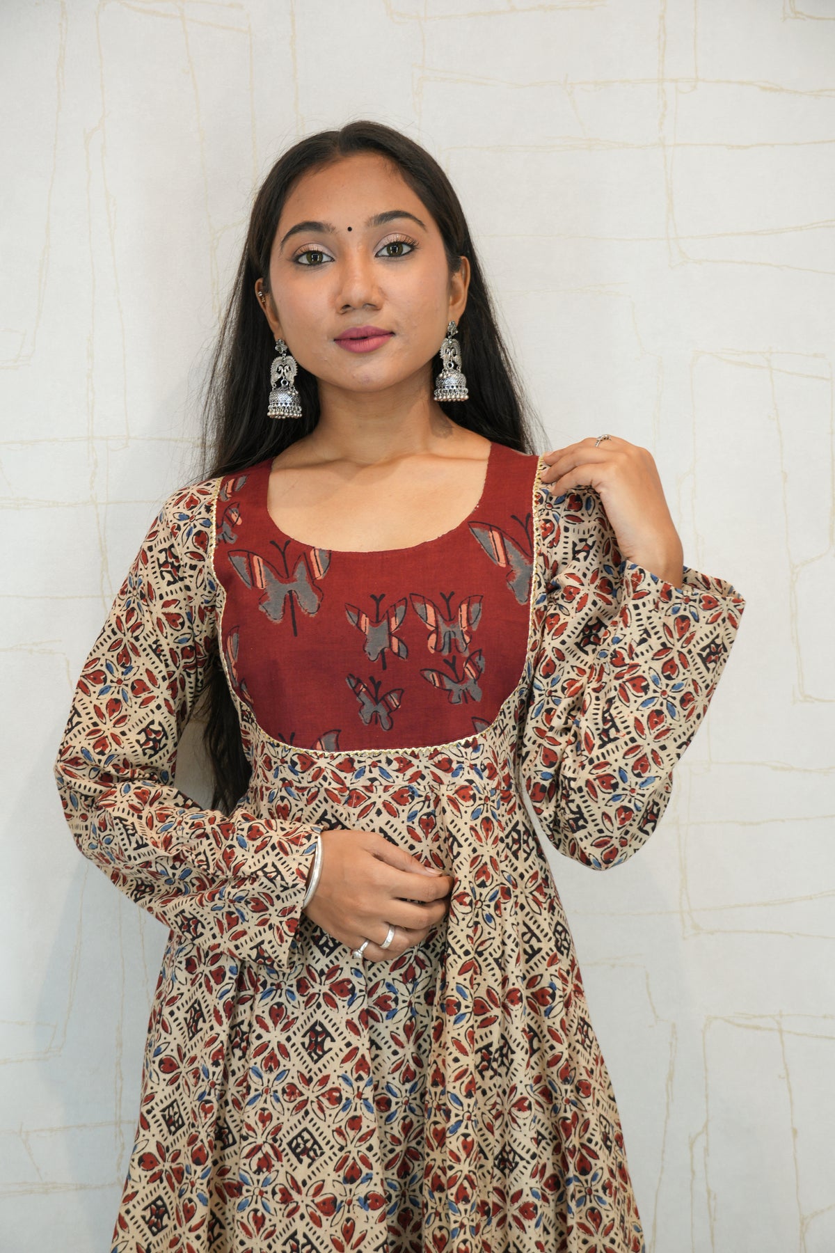 Designer Long Flared Kurta with Pant