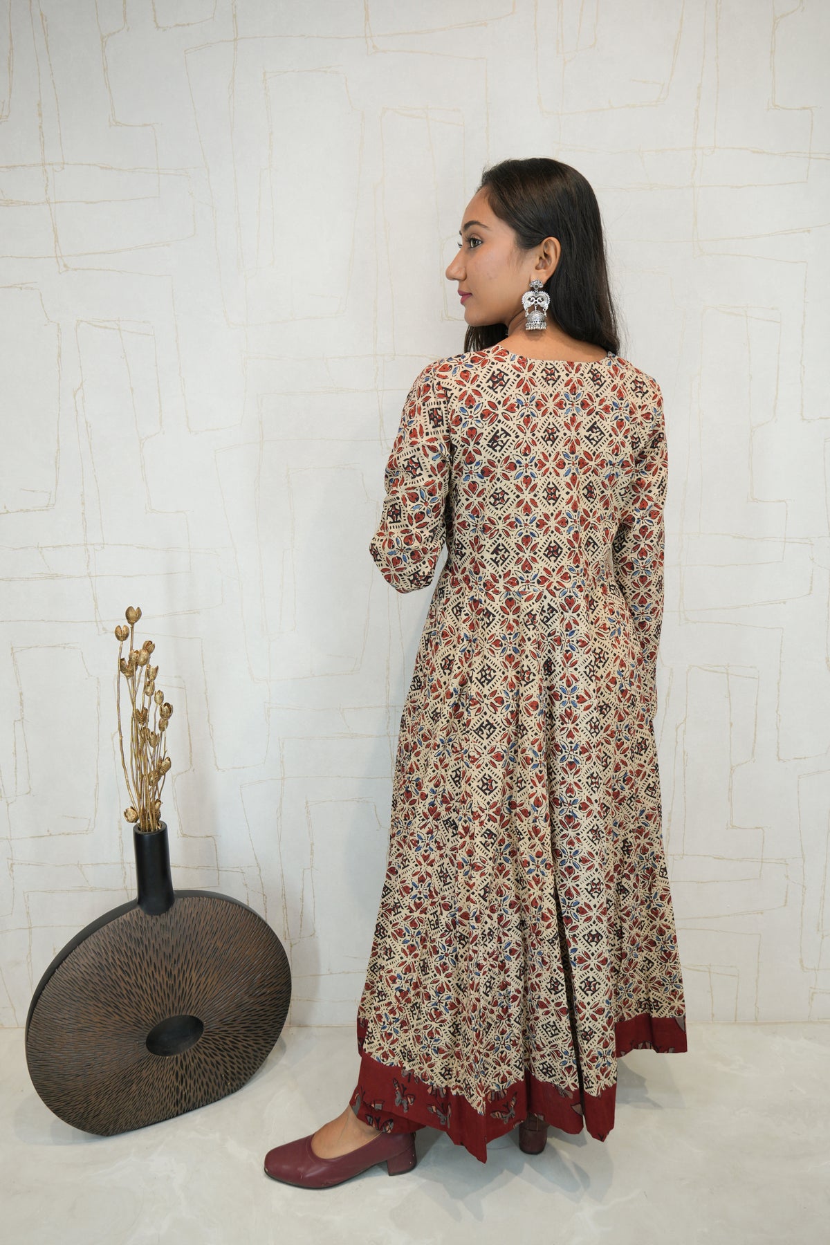 Designer Long Flared Kurta with Pant