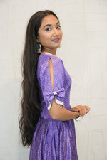 Purple Flared Anarkali Kurta