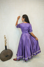 Purple Flared Anarkali Kurta