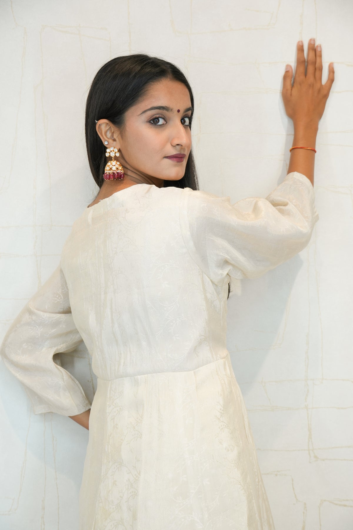 Yellow Mirror Work Kurta Pant Set with Dupatta