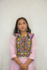 Pink Embroidered Top with Patiala Salwar Set