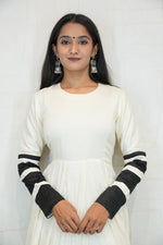 Black & White Anarkali Kurti