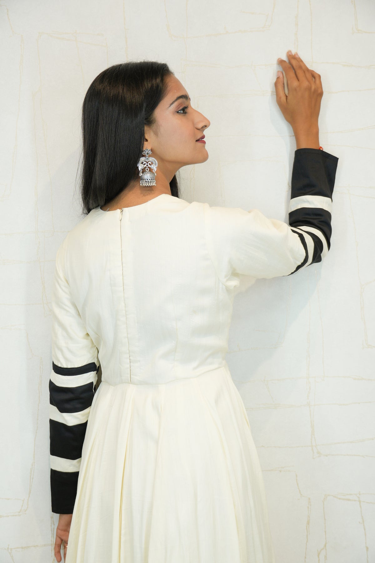 Black & White Anarkali Kurti