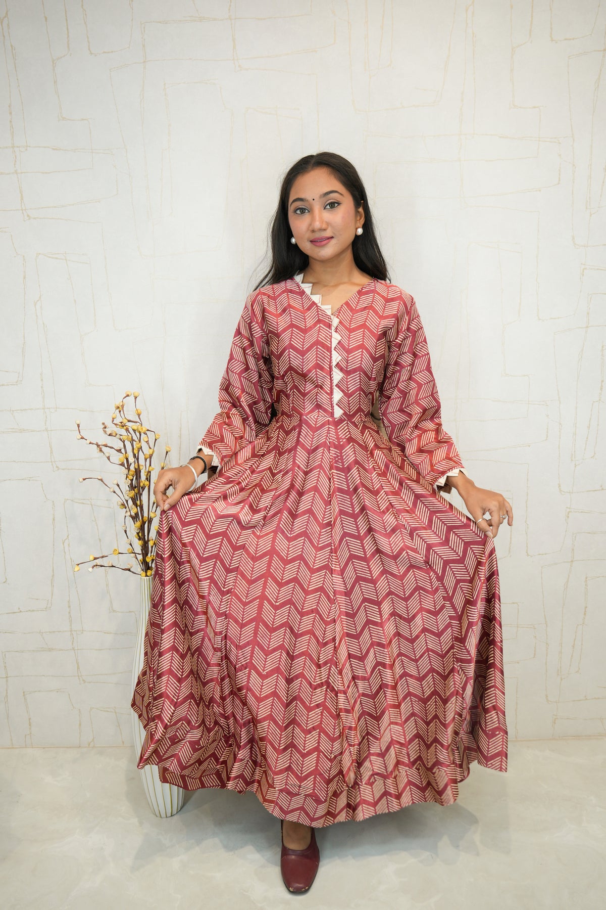 Printed Cotton Anarkali Kurti