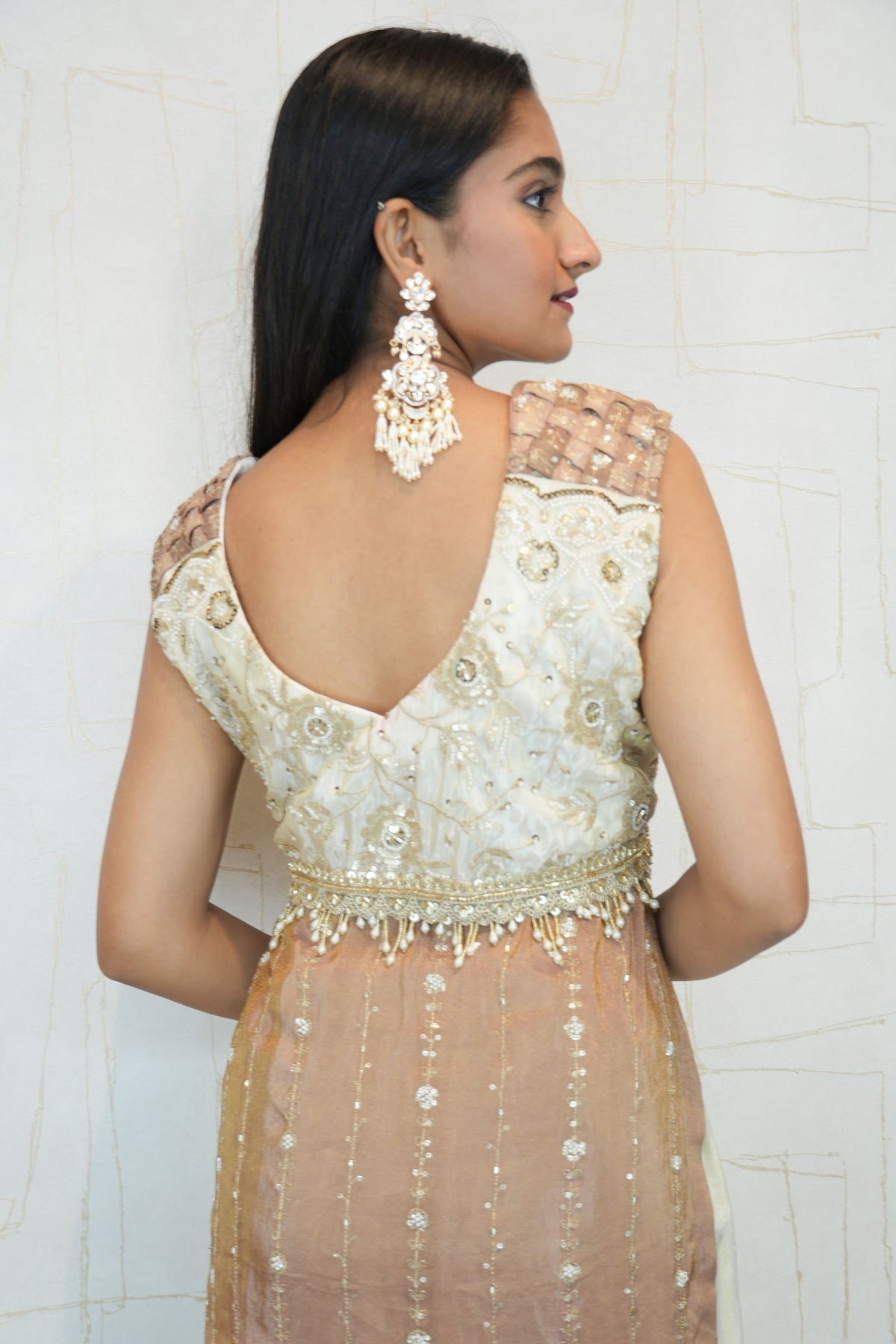 Sleeveless Embroidered Ethnic Kurti with Pant Set for Women