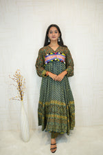 Ethnic Embroidered Gown Kurti with Pant