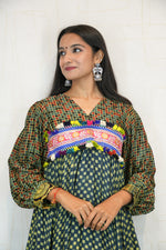 Ethnic Embroidered Gown Kurti with Pant