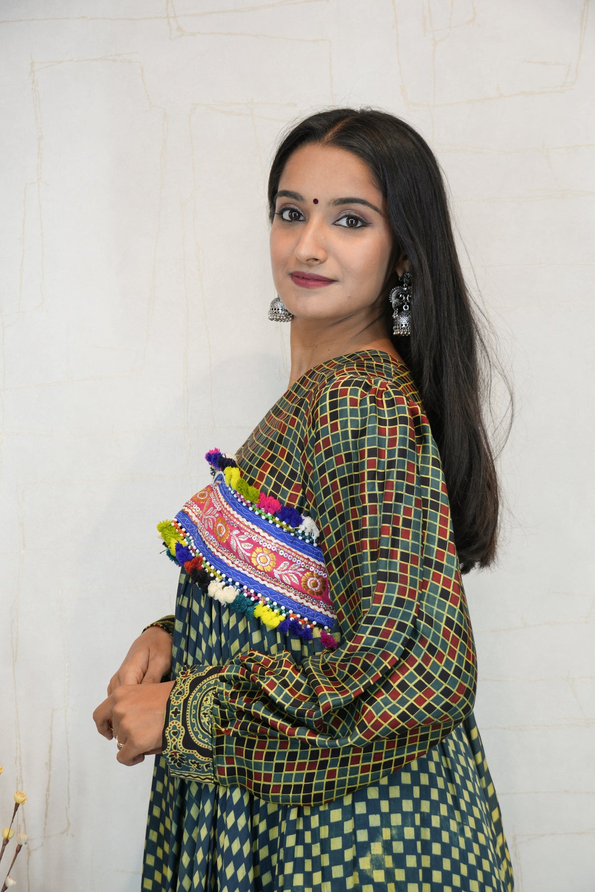 Ethnic Embroidered Gown Kurti with Pant