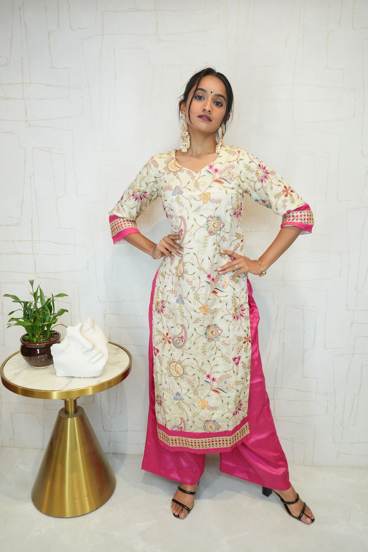 Embroidered Kurta Set for Women