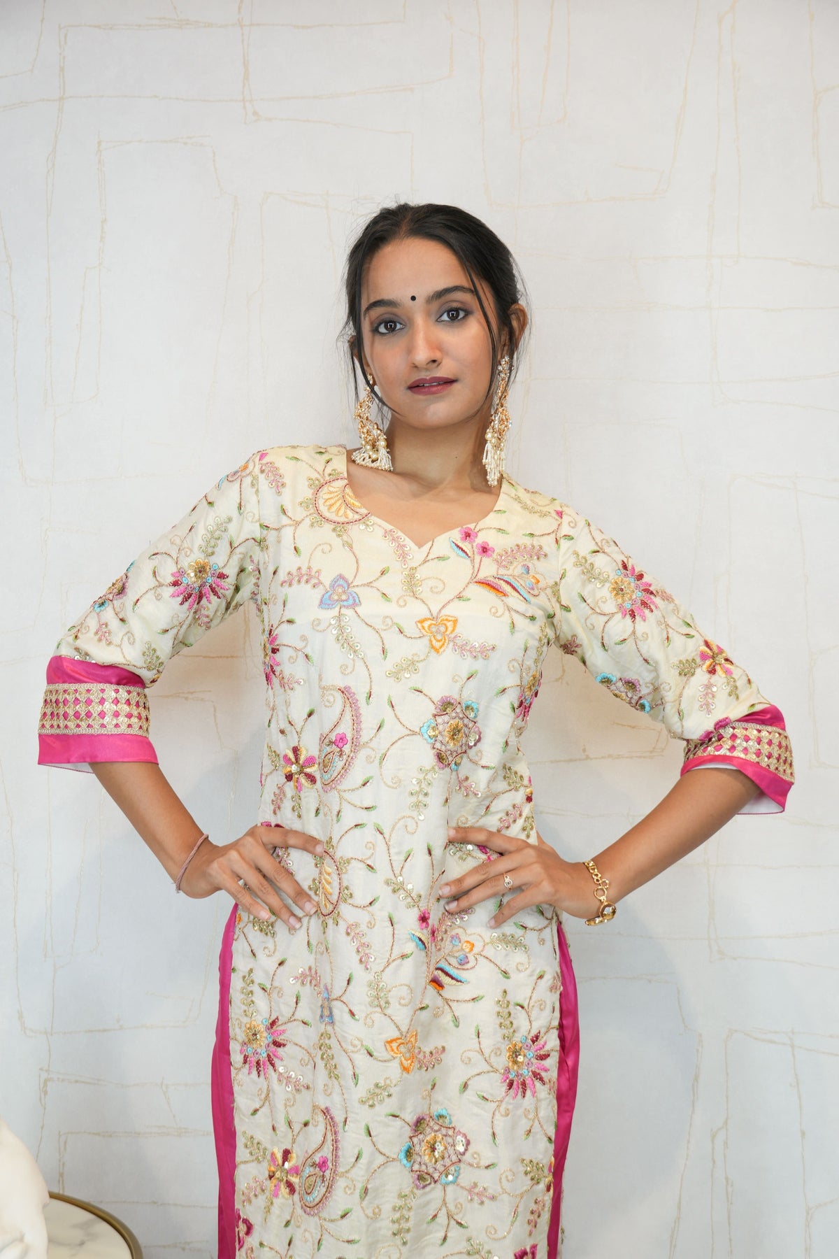 Embroidered Kurta Set for Women