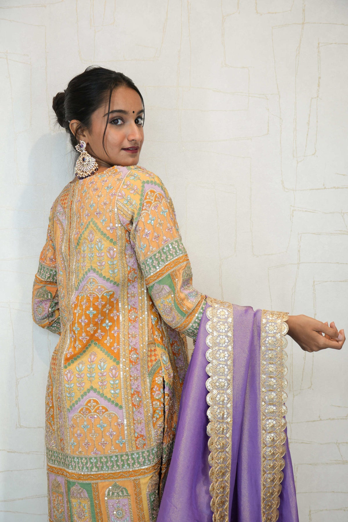 Mustard Yellow Traditional Sharara Set