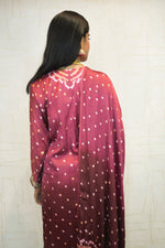 Maroon Handcrafted Luxurious Bandhani Suit Set