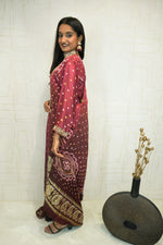 Maroon Handcrafted Luxurious Bandhani Suit Set