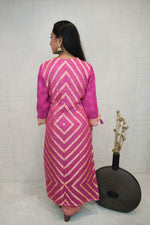 Rich Rani Pink Handcrafted Bandhani Suit Set
