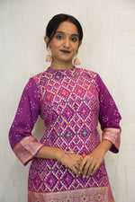 Rich Purple Handcrafted Bandhani Suit Set