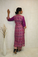 Rich Purple Handcrafted Bandhani Suit Set