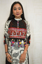 Handcrafted Kutchi Embroidered Kurti and Palazzo Set