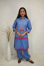 Butterfly Embroidered 3-Piece Co-ord Set